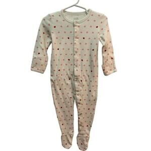 Owlivia Baby Heart Footie Pajamas Organic Size 12-18 Months